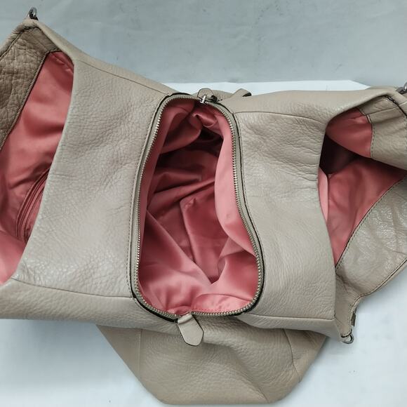 Coach Phoebe Beige Pebbled Leather 3 Compartments Shoulder Bag - Picture 13 of 16